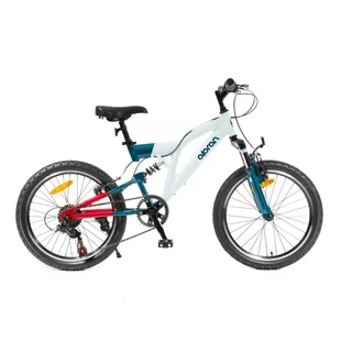 Dětské celoodpružené kolo Olpran Vipera 20" • 120-135 cm - bílá/petrolejová