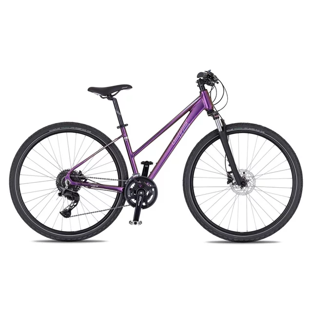Dámské crossové kolo 4EVER Pulse Disc 28'' - model 2026 - purple/hologram