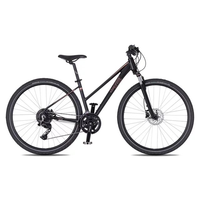 Dámské crossové kolo 4EVER Pulse Disc 28'' - model 2026 - matt black/rose gold