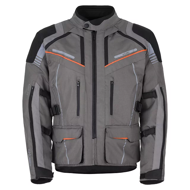 Touringová moto bunda W-TEC Smackton - černo-šedo-oranžová