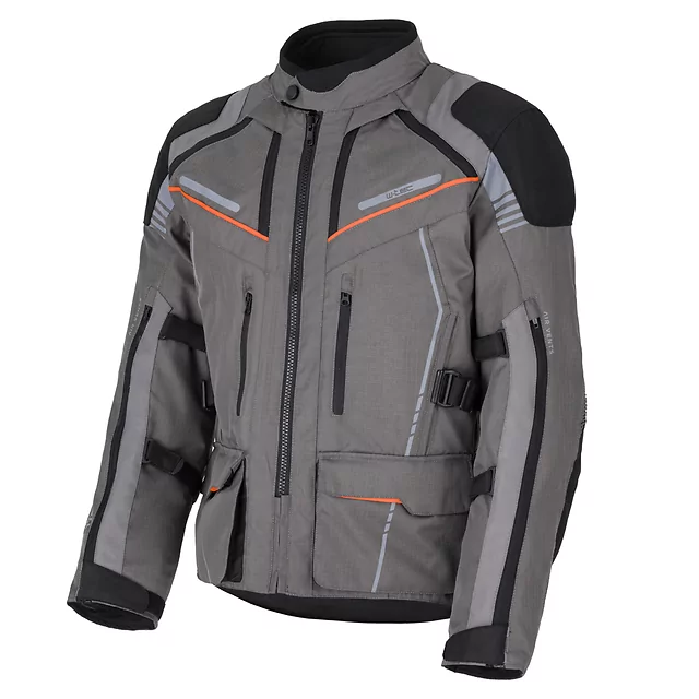 Touringová moto bunda W-TEC Smackton - černo-šedo-oranžová