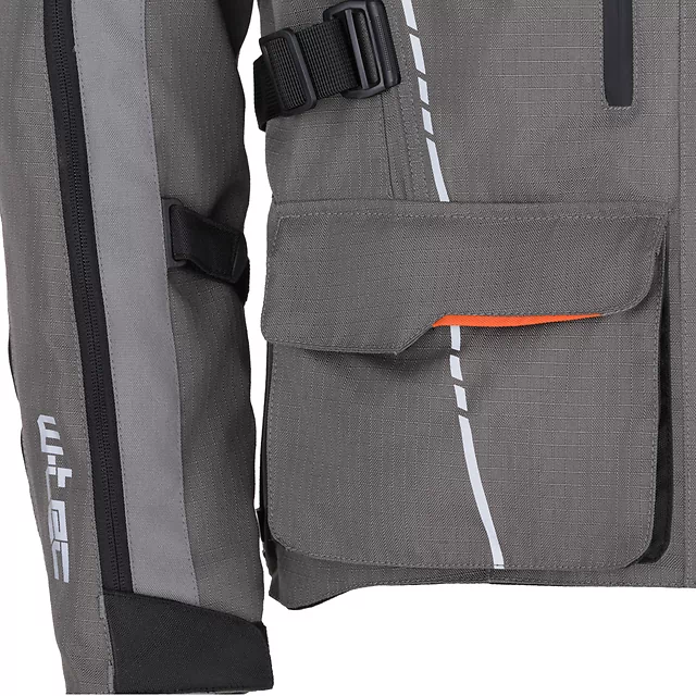 Touringová moto bunda W-TEC Smackton - černo-šedo-oranžová