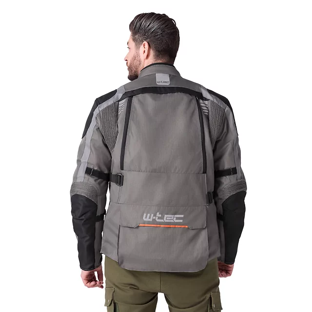 Touringová moto bunda W-TEC Smackton - černo-šedo-oranžová