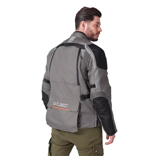 Touringová moto bunda W-TEC Smackton - černo-šedo-oranžová