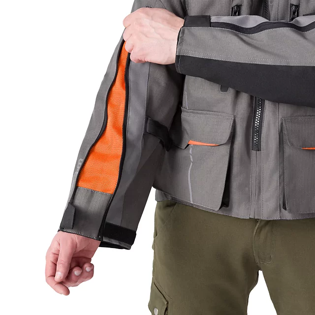 Touringová moto bunda W-TEC Smackton - černo-šedo-oranžová