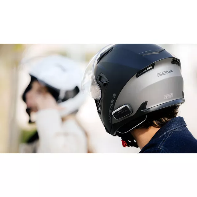 Moto přilba s headsetem SENA Outstar 2 - černá matná