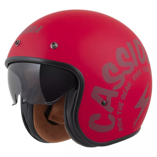 Moto přilba Cassida Oxygen Gear 2.0 červená matná/tmavě červená