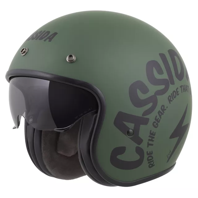 Moto přilba Cassida Oxygen Gear 2.0 zelená matná/černá