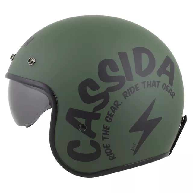 Moto přilba Cassida Oxygen Gear 2.0 zelená matná/černá
