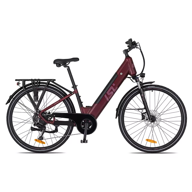 Městské elektrokolo inSPORTline ISL Eclion 648 Wh 28" - model 2026 • dojezd až 150 km - Titanium Grey - Velour Red