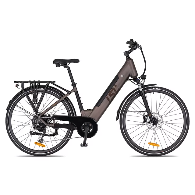 Městské elektrokolo inSPORTline ISL Eclion 648 Wh 28" - model 2026 • dojezd až 150 km - Titanium Grey - Deep Coffee