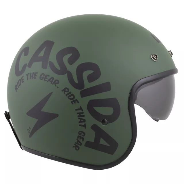 Moto přilba Cassida Oxygen Gear 2.0 zelená matná/černá