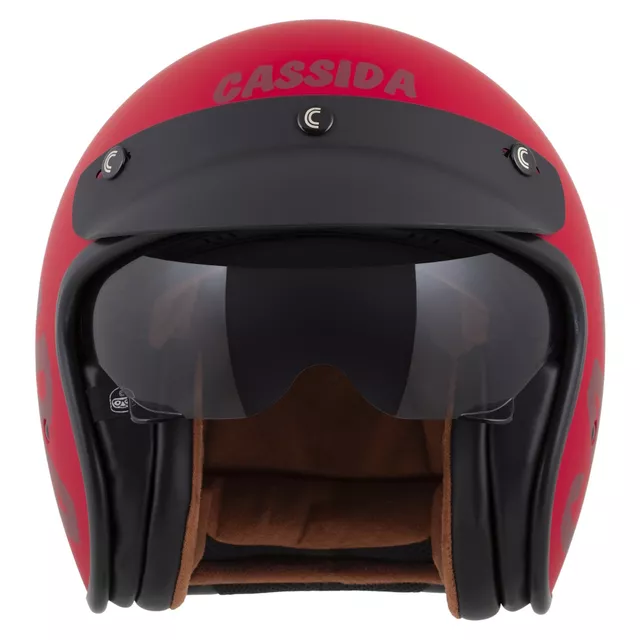 Moto přilba Cassida Oxygen Gear 2.0 červená matná/tmavě červená