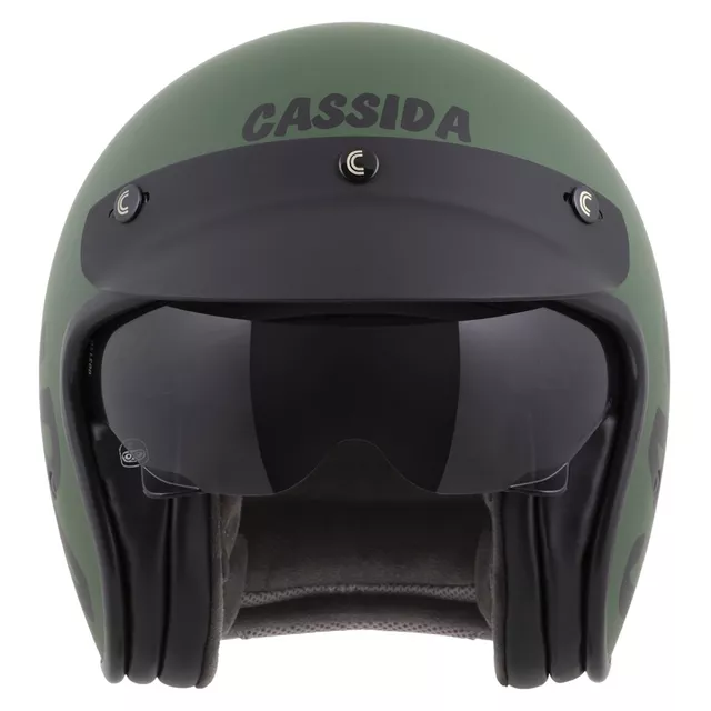 Moto přilba Cassida Oxygen Gear 2.0 zelená matná/černá