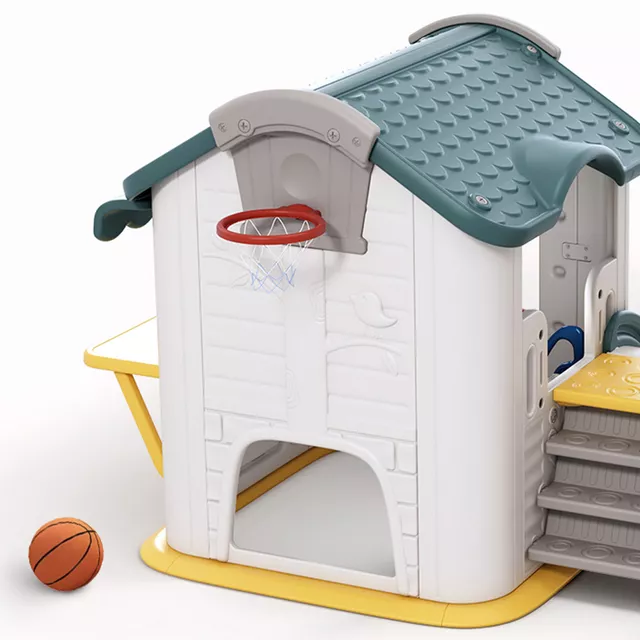 Dětský domeček se skluzavkou a houpačkou inSPORTline Housino