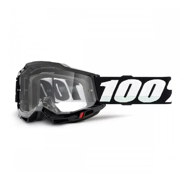 Dětské motokrosové brýle 100% Accuri 2 Junior - černá, čiré plexi - černá, čiré plexi