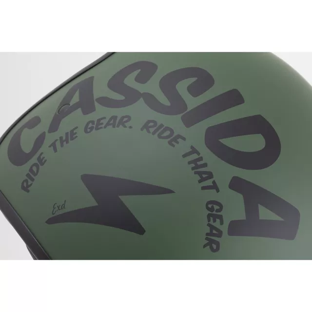 Moto přilba Cassida Oxygen Gear 2.0 zelená matná/černá