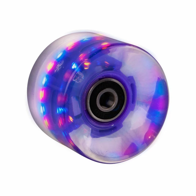 Svítící kolečko na penny board 60*45 mm vč. ložisek ABEC 7 - modrá - tmavě fialová
