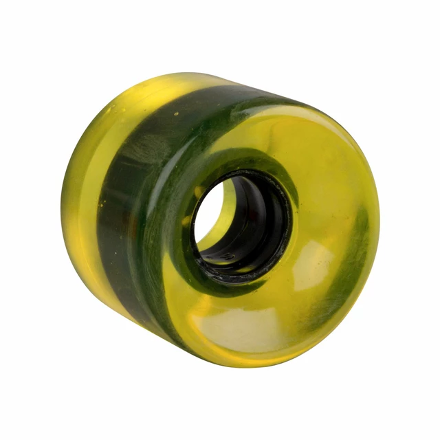 Průhledné kolečko na penny board 60*45 mm - černá - žlutá