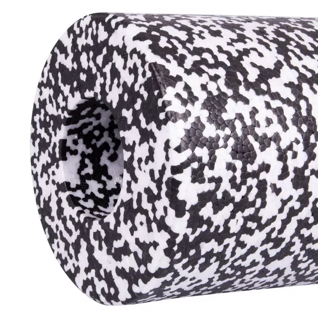 Joga válec inSPORTline Waldro Smooth 30 cm - černo-bílá
