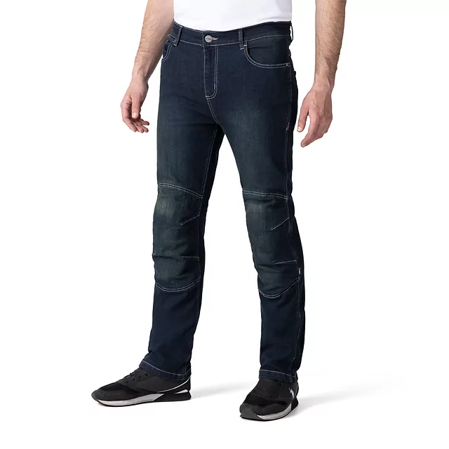 Moto jeansy W-TEC Pawted s nepromokavou membránou - tmavě modrá