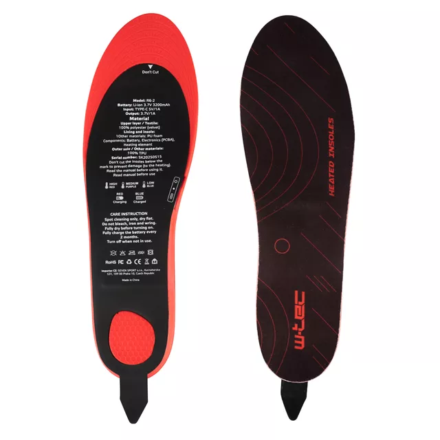 Vyhřívané vložky do bot W-TEC Dinaro 2x3200mAh s ovladačem