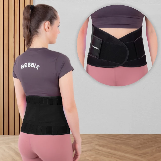 Neoprenový pás inSPORTline Waistrim - černá - černá