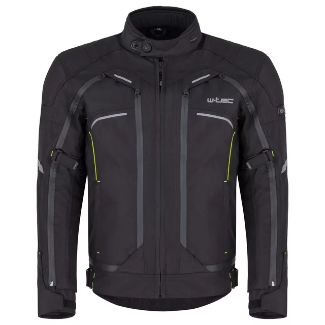 Pánská moto bunda W-TEC Progair - černá-fluo
