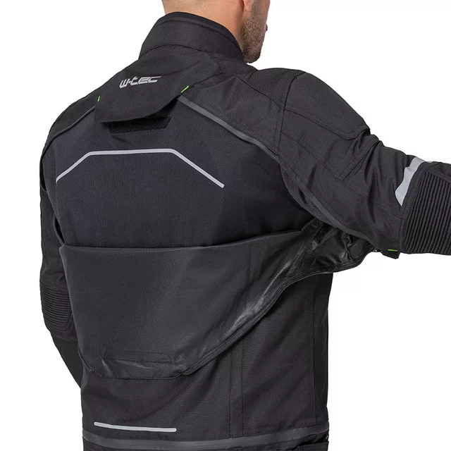 Pánská moto bunda W-TEC Progair - černá-fluo