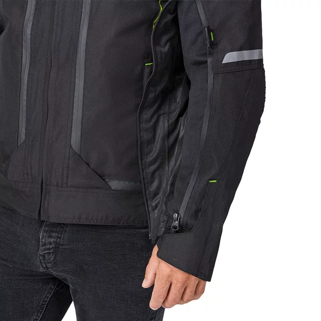Pánská moto bunda W-TEC Progair - černá-fluo