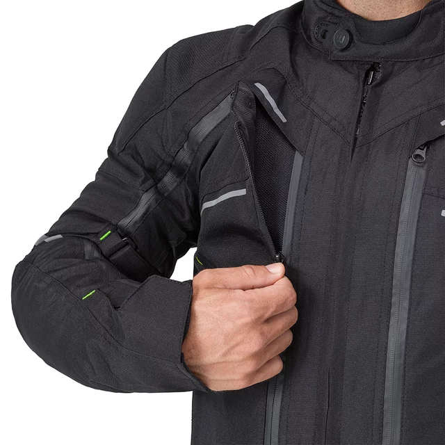 Pánská moto bunda W-TEC Progair - černá-fluo
