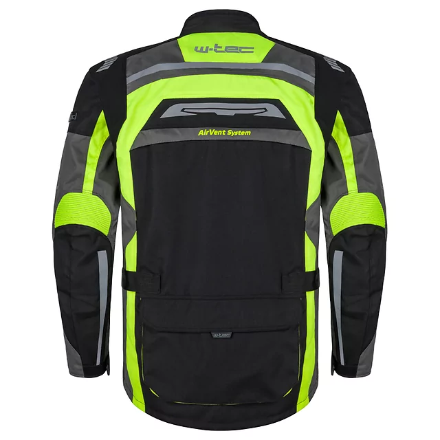 Pánská moto bunda W-TEC Burdys Evo - černo-šedo-zelená