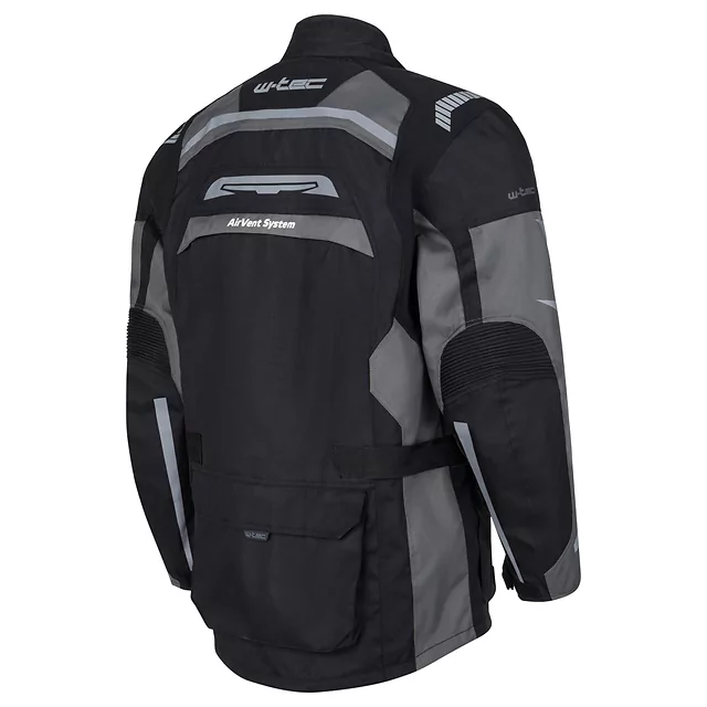 Pánská moto bunda W-TEC Burdys Evo - černo-šedo-zelená