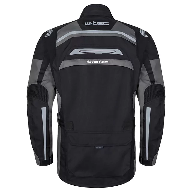 Pánská moto bunda W-TEC Burdys Evo - černo-šedo-zelená