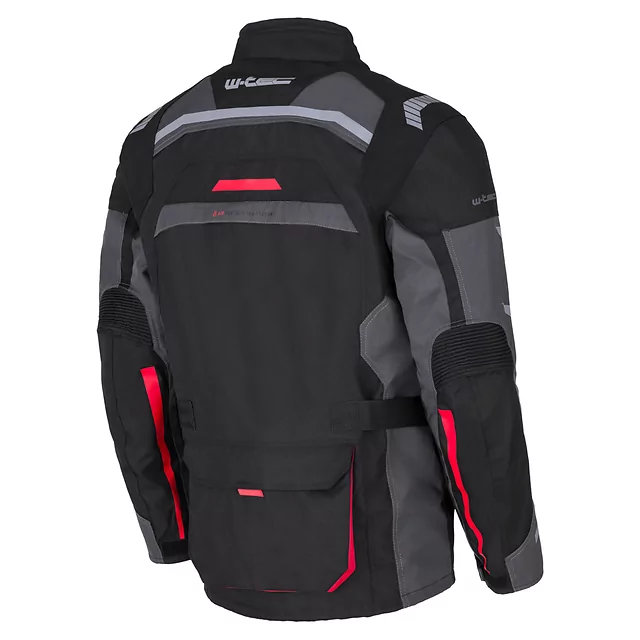 Pánská moto bunda W-TEC Burdys Evo - černo-šedo-zelená