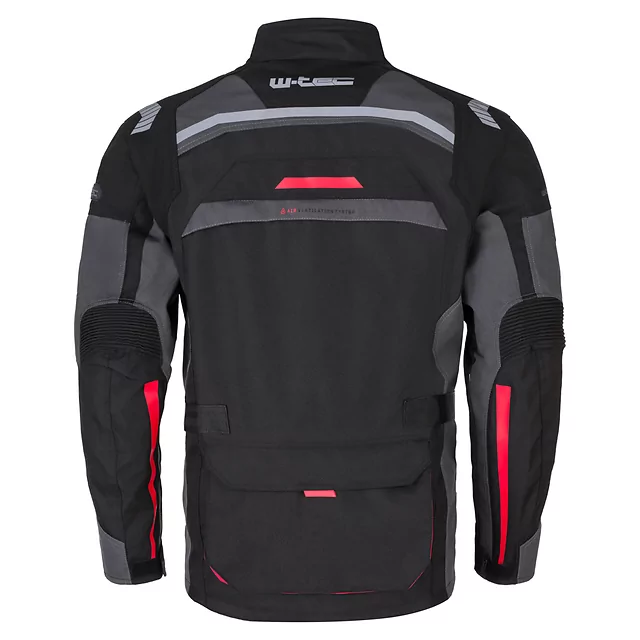 Pánská moto bunda W-TEC Burdys Evo - černo-šedo-zelená