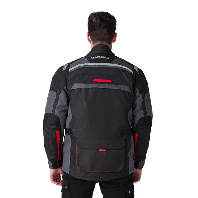 Pánská moto bunda W-TEC Burdys Evo - černo-šedo-zelená