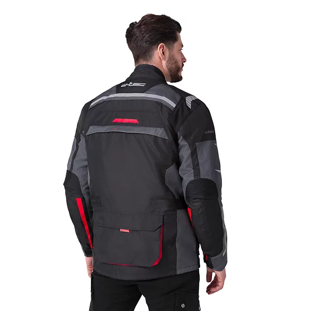 Pánská moto bunda W-TEC Burdys Evo - černo-šedo-zelená