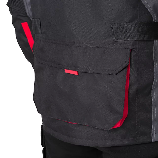 Pánská moto bunda W-TEC Burdys Evo - černo-šedo-zelená