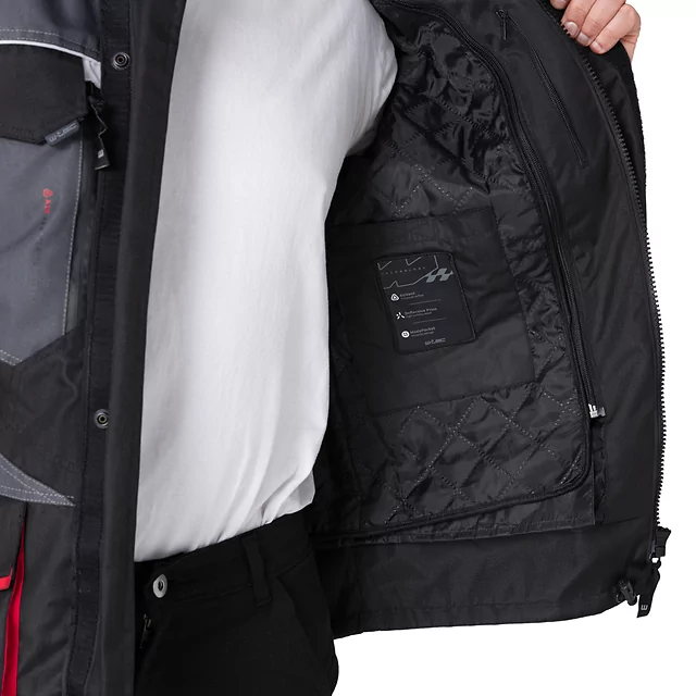 Pánská moto bunda W-TEC Burdys Evo - černo-šedo-zelená
