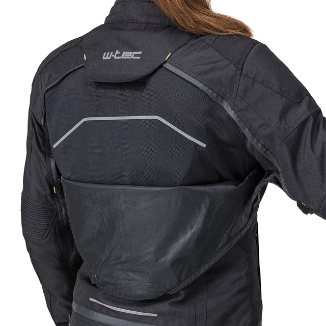 Dámská moto bunda W-TEC Progair Lady - černá-fluo