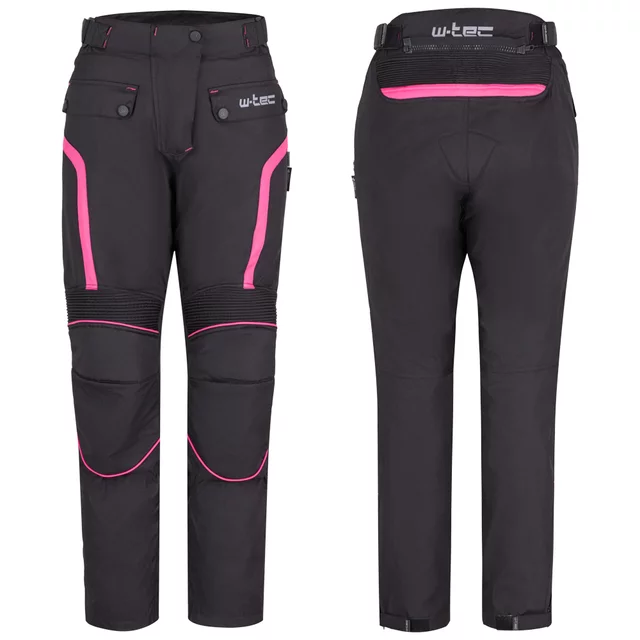 Dámské moto kalhoty W-TEC Durmanes Lady - černo-růžová