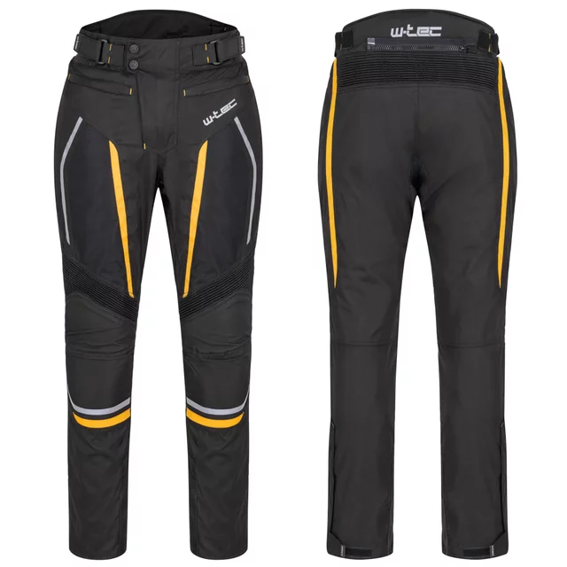 Pánské letní moto kalhoty W-TEC Toranio - černo-žlutá