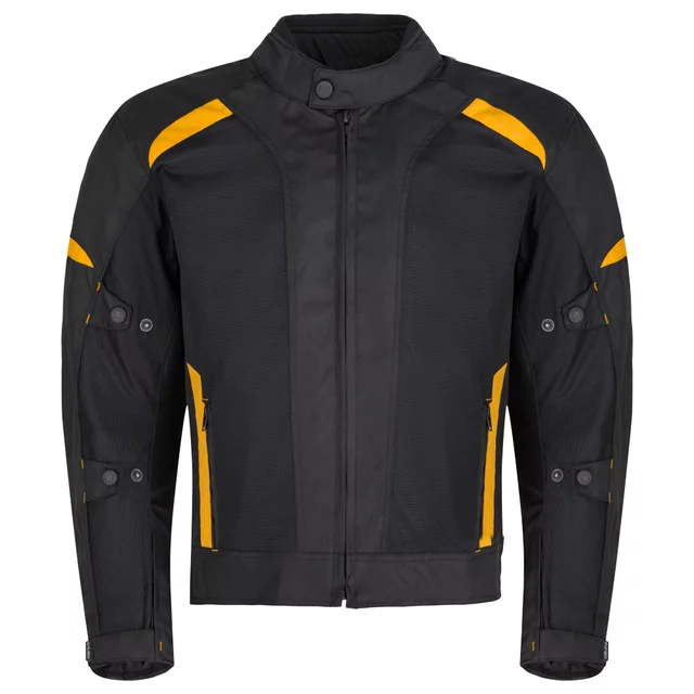Pánská letní moto bunda W-TEC Tosheck - černo-žlutá
