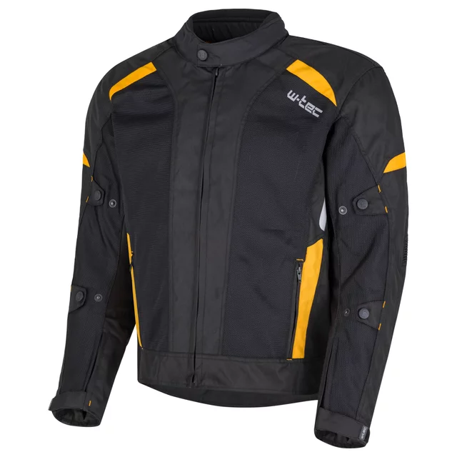 Pánská letní moto bunda W-TEC Tosheck - černo-žlutá