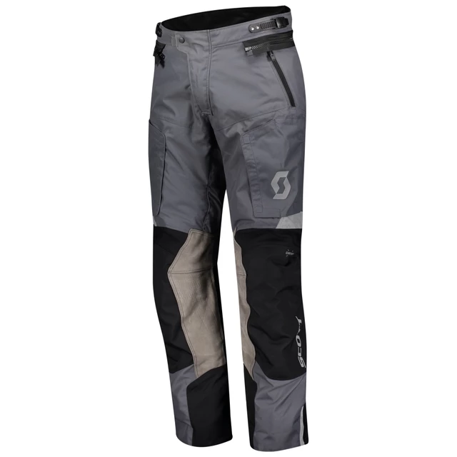 Moto kalhoty SCOTT Dualraid Dryo - black/iron grey - black/iron grey