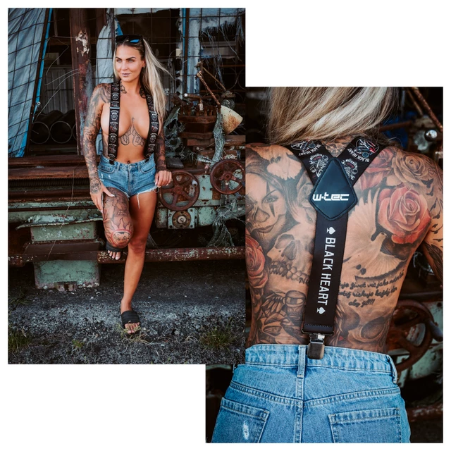 Kšandy W-TEC Black Heart Suspenders - Warhawk