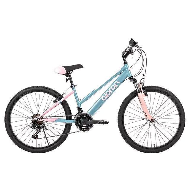 Odlehčené juniorské kolo Olpran Formica 24" - model 2026 • 135-155 cm • 13,9 kg - růžová/šedá   - šedozelená/růžová 