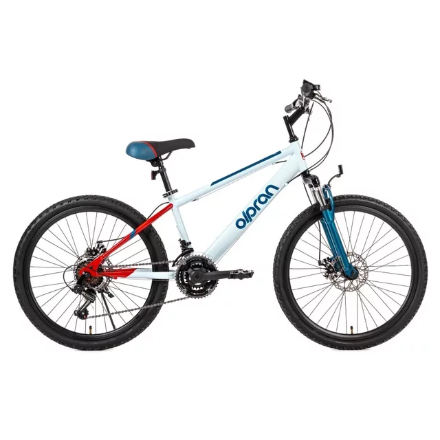Odlehčené juniorské kolo Olpran Gryllus 24" - model 2026 • 135-155 cm • 13,8 kg - žlutá/zelená - červená/bílá
