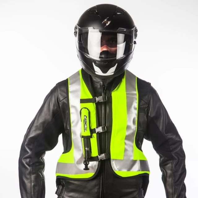 Airbagová vesta Helite Turtle HiVis 1, mechanická s trhačkou - žlutá